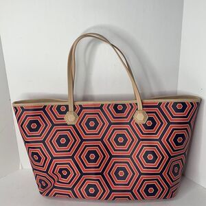 Jonathan Adler Duchess Honeycomb coated canvas large tote